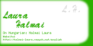 laura halmai business card